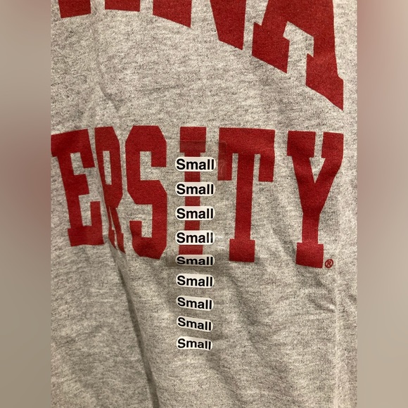 TWO Indiana University official merch T shirt size S - Picture 2 of 3
